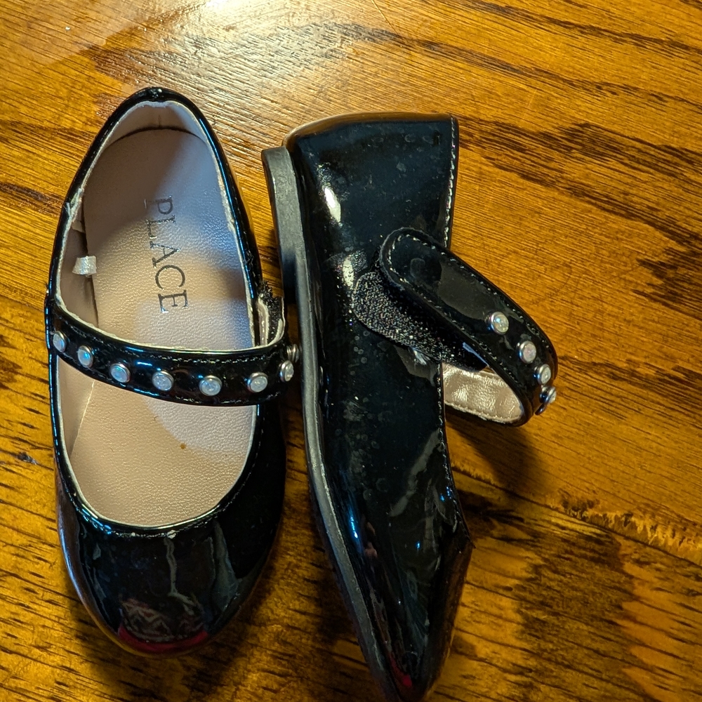 The Children's Place Glossy Black Mary Jane Shoes